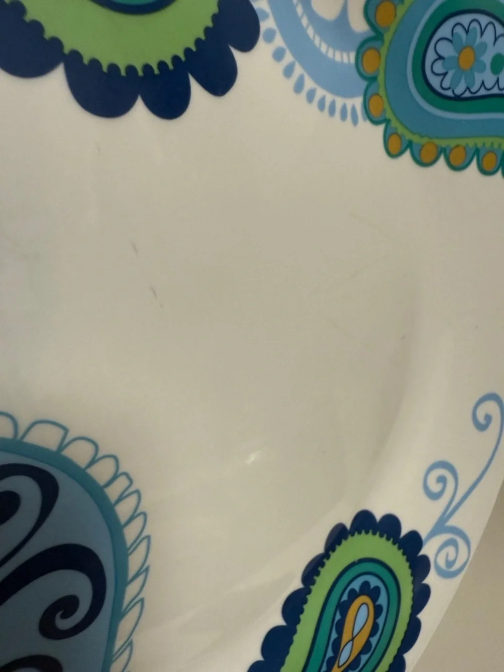 Royal Norfolk Set of 5 Dinner Plates Blue Green Paisley Print 10.5” Coastal Boho